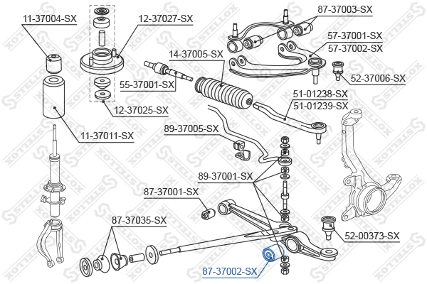 Mounting, control/trailing arm 87-37002-SX