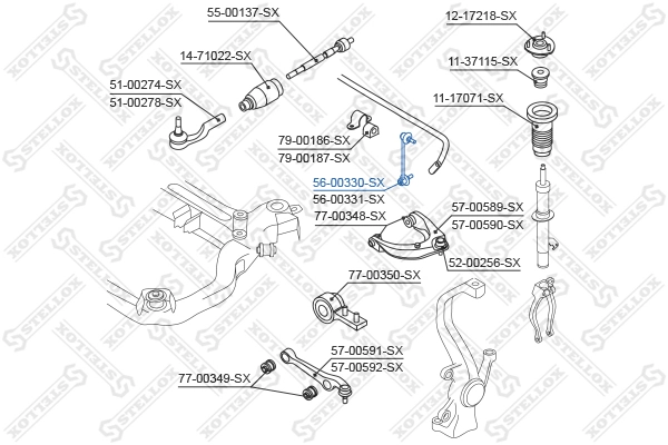 Link/Coupling Rod, stabiliser bar 56-00330-SX