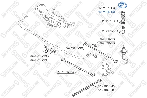 Suspension Strut Support Mount 12-71040-SX