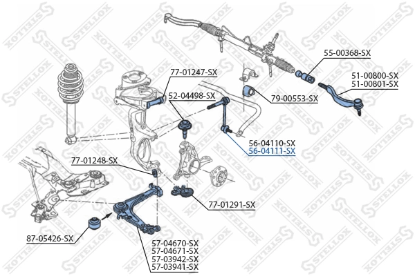 Link/Coupling Rod, stabiliser bar 56-04111-SX