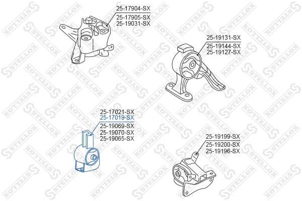 Mounting, engine 25-17019-SX