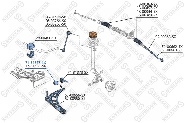 Mounting, control/trailing arm 71-31373-SX
