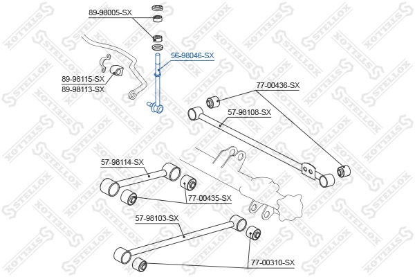 Link/Coupling Rod, stabiliser bar 56-98046-SX