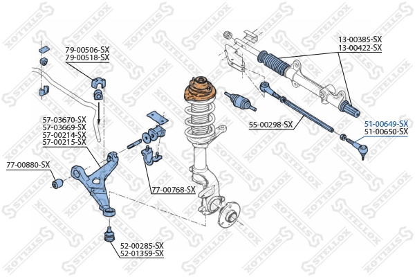 STELLOX 51-00649-SX Tie Rod End