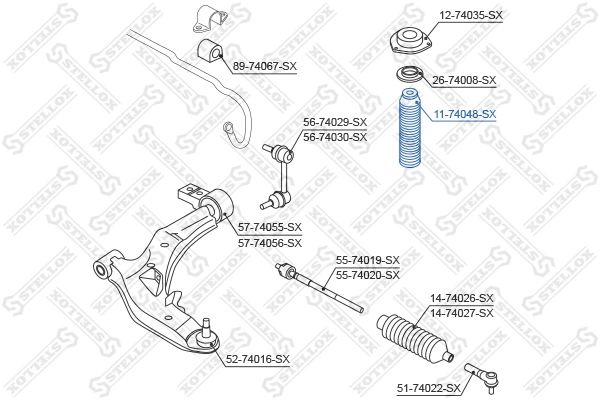 STELLOX 11-74048-SX Rubber Buffer, suspension