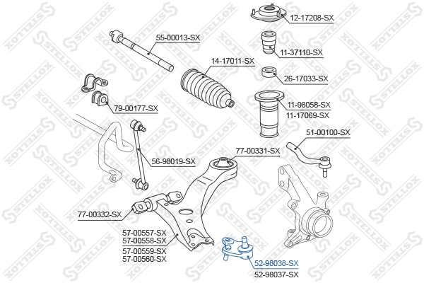 STELLOX 52-98038-SX Ball Joint
