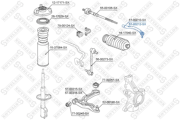 Tie Rod End 51-00212-SX