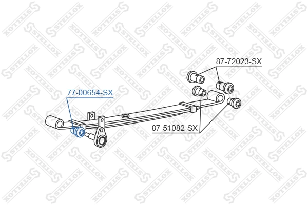 STELLOX 77-00654-SX Bushing, leaf spring