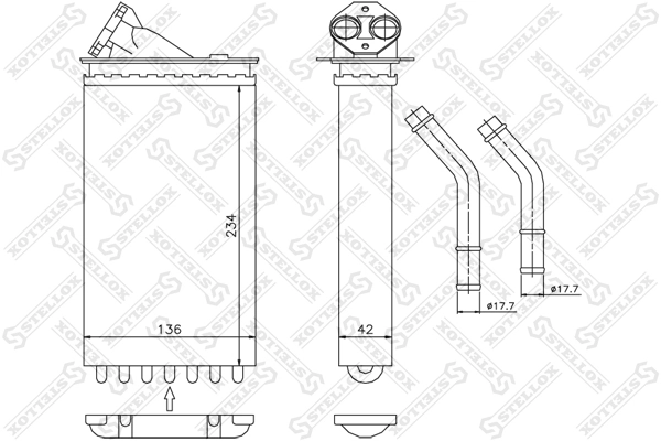 Heat Exchanger, interior heating 10-35011-SX