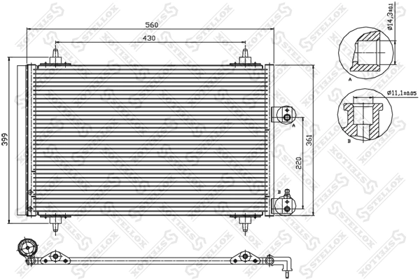 Condenser, air conditioning 10-45227-SX