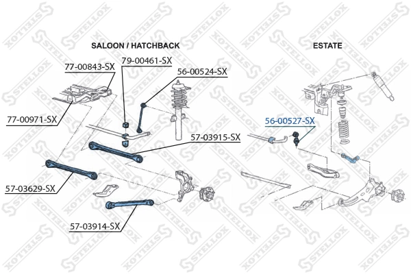 Link/Coupling Rod, stabiliser bar 56-00527-SX