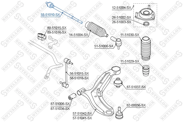 Inner Tie Rod 55-51010-SX
