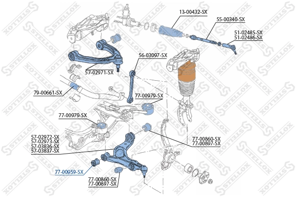 Mounting, control/trailing arm 77-00959-SX