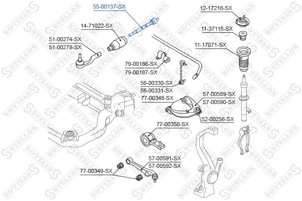 Inner Tie Rod 55-00137-SX