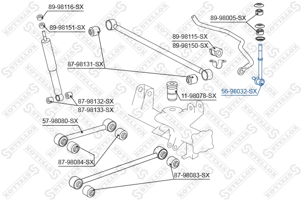 Link/Coupling Rod, stabiliser bar 56-98032-SX
