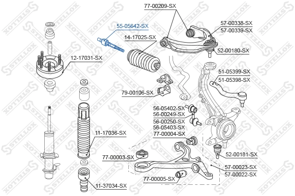 STELLOX 55-05642-SX Inner Tie Rod
