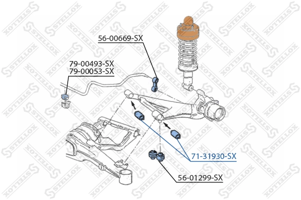 Mounting, control/trailing arm 71-31930-SX