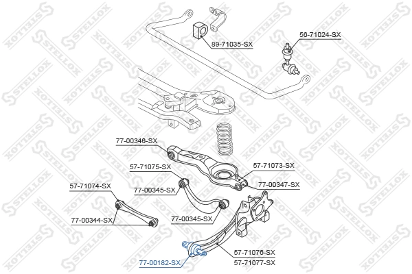Mounting, control/trailing arm 77-00182-SX