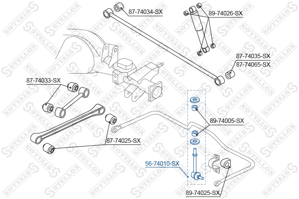 Link/Coupling Rod, stabiliser bar 56-74010-SX
