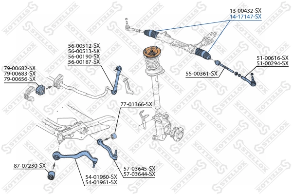 Bellow, steering 14-17147-SX