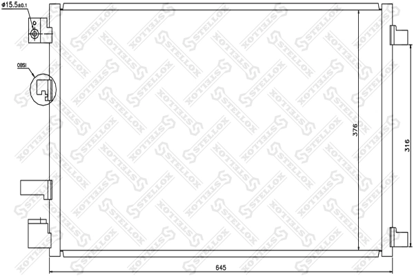 Condenser, air conditioning 10-45482-SX