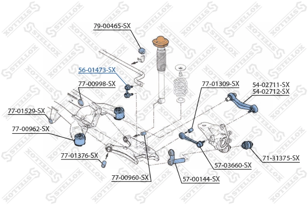 STELLOX 56-01473-SX Link/Coupling Rod, stabiliser bar