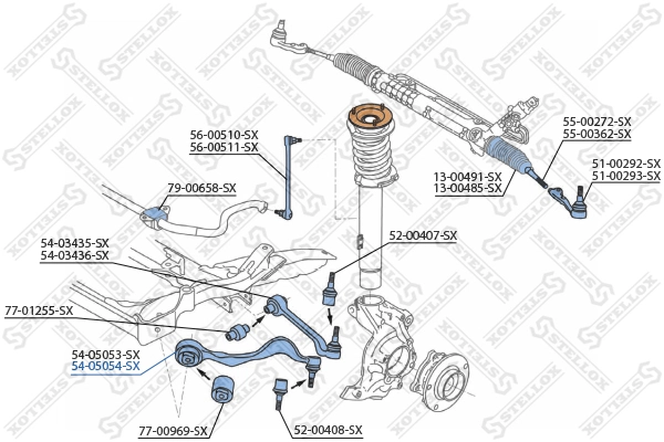 STELLOX 54-05054-SX Control/Trailing Arm, wheel suspension