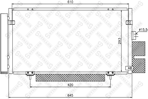 Condenser, air conditioning 10-45193-SX