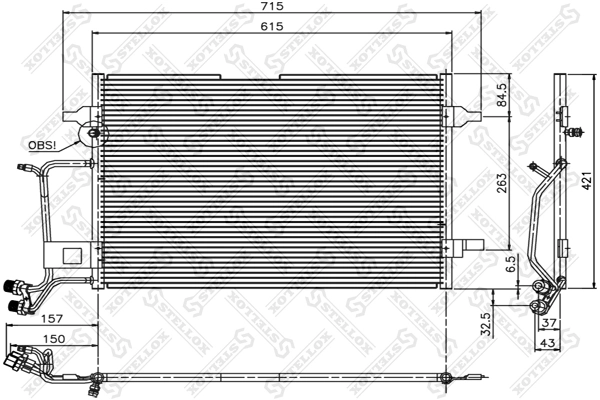 Condenser, air conditioning 10-45006-SX