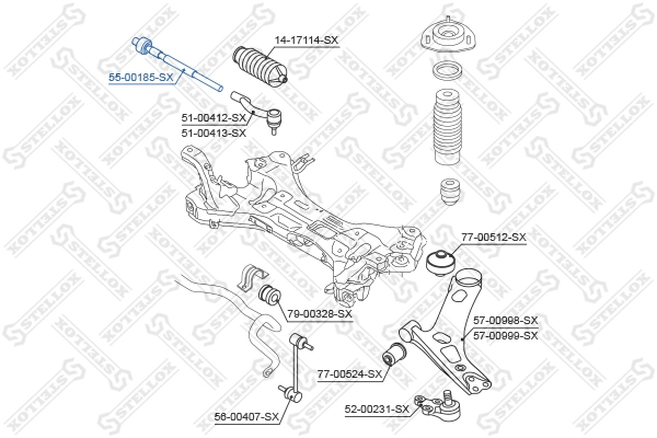 Inner Tie Rod 55-00185-SX