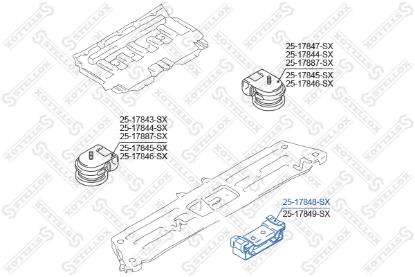 Mounting, engine 25-17848-SX
