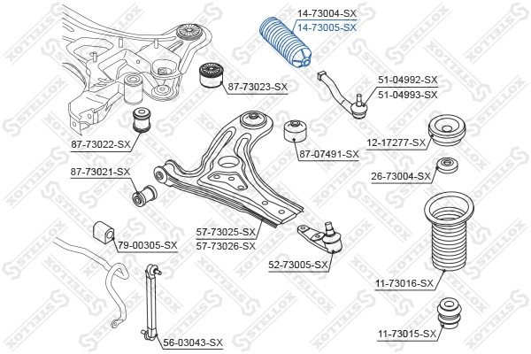 Bellow, steering 14-73005-SX