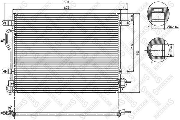 Condenser, air conditioning 10-45071-SX