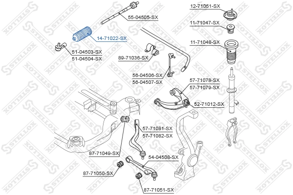 Bellow, steering 14-71022-SX