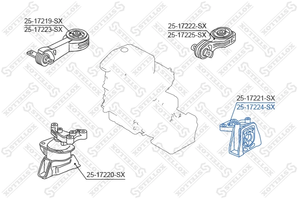 Mounting, engine 25-17224-SX