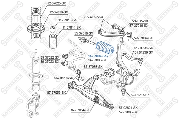 Bellow, steering 14-37007-SX