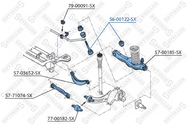 STELLOX 56-00122-SX Link/Coupling Rod, stabiliser bar