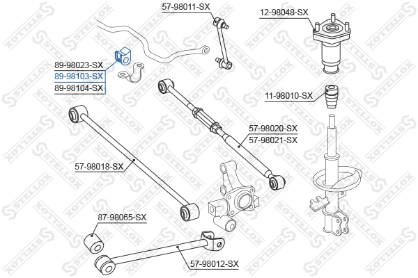 STELLOX 89-98103-SX Mounting, stabiliser bar