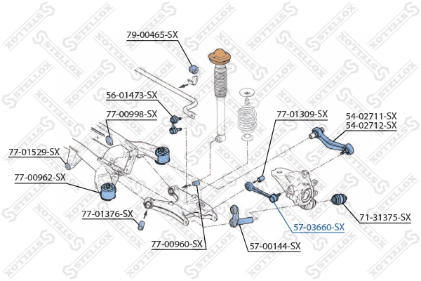 STELLOX 57-03660-SX Control/Trailing Arm, wheel suspension