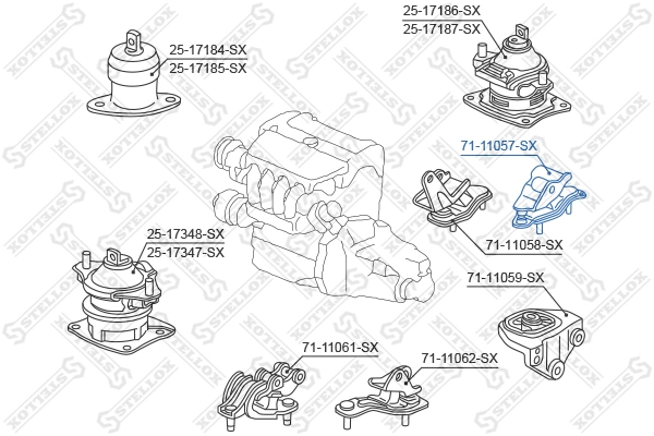 Mounting, manual transmission 71-11057-SX