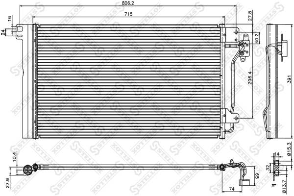 Condenser, air conditioning 10-45167-SX