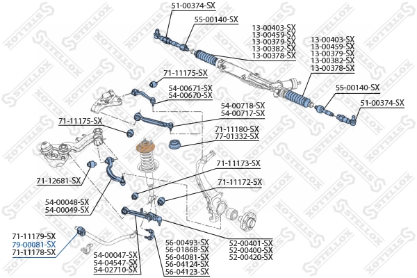 المحمل، المثبت 79-00081-SX