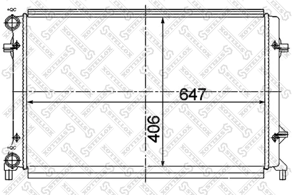 Radiator, engine cooling 10-25365-SX