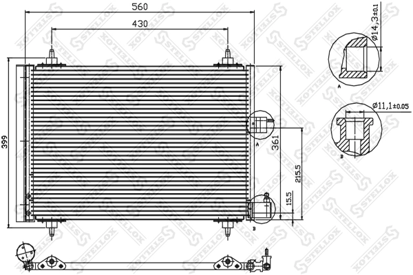 Condenser, air conditioning 10-45057-SX