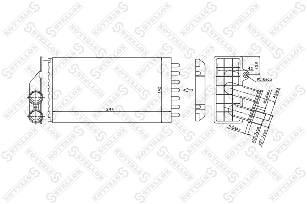 Heat Exchanger, interior heating 10-35103-SX