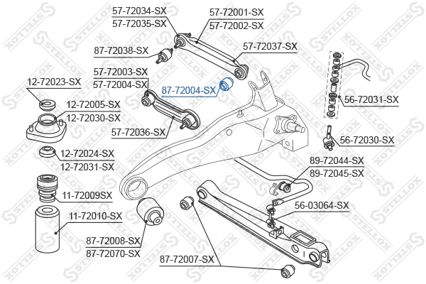 Mounting, control/trailing arm 87-72004-SX