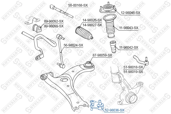 STELLOX 52-98036-SX Ball Joint