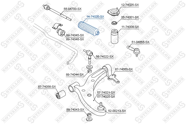 Bellow, steering 14-74020-SX