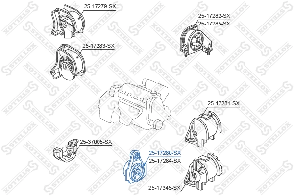 Mounting, engine 25-17280-SX