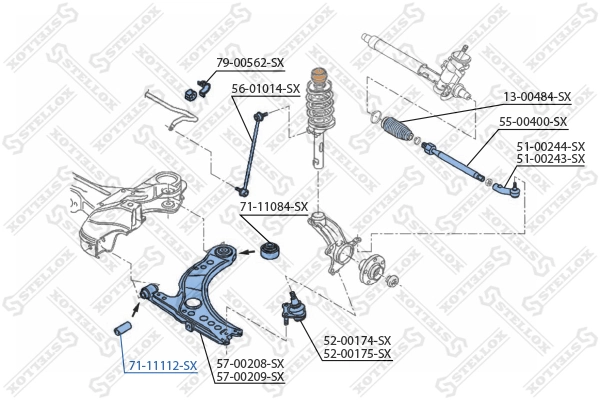 Mounting, control/trailing arm 71-11112-SX